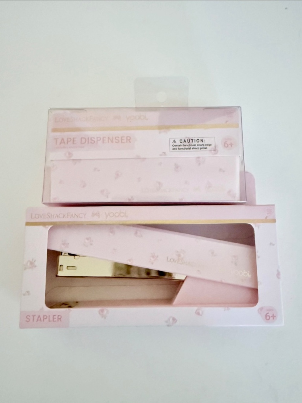 Loveshackfancy x Target Yoobi Stapler and Tape Dispenser w/washi tape NEW!